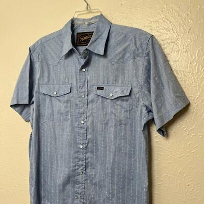 Howler Bros Shirt Mens S Blue Striped H Bar B Snapshirt Outdoor Fishing - Image 1 of 4