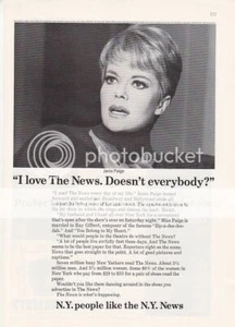 1968 Actress Janis Paige photo New York News vintage promo print ad - Picture 1 of 1