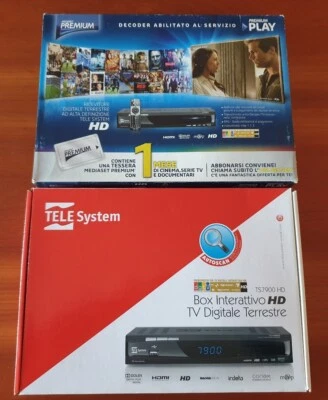 TELE SYSTEM TS7900 HD TV DIGITALE TERRESTRE BOX INTERATTIVO COMPLETO +ADATTATORE - Immagine 1 di 4