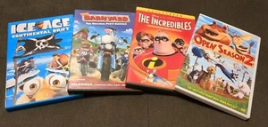Lot Of 4 Kids DVDs - Barn Yard, Ice Age Drift, Open Season 2, The Incredibles - Picture 1 of 9