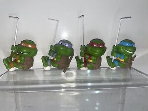 Teenage Mutant Ninja Schildkröten TMNT 4er Set Kunststoff Kuchen Topper BRANDNEU