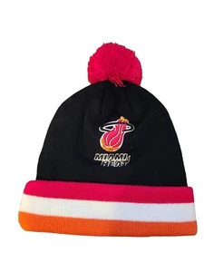 Miami Heat Mitchell & Ness NBA Sport Knit Pom Beanie Mütze - Mehrfarbig - Bild 1 von 4