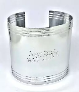 Jean Paul Gaultier JPG Silver Metal Cuff Bracelet Free Shipping - Picture 1 of 4