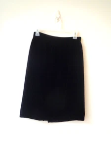 Vintage Jessica McClintock Gunna Sax Black Velvet Skirt w Zipper Size 9 Teen - Picture 1 of 7