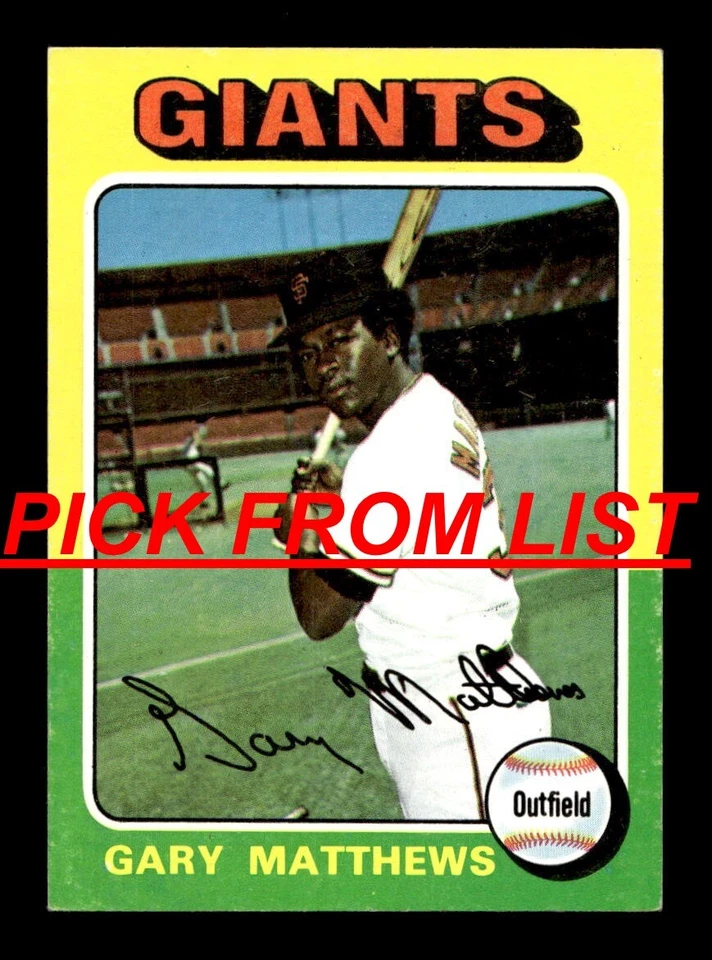 1975 Topps 6-245 EX/EX-MT Pick From List All PICTURED uu4 - Image 1 of 1