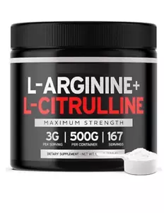 L-Arginine L-Citrulline 3000mg 500 grams Powder Amino Acid Non GMO/Gluten Free - Picture 1 of 2