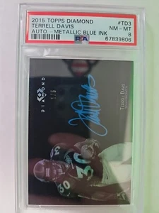 Terrell Davis Auto 2015 Topps Diamond 1/5 PSA 8 Broncos - Picture 1 of 2