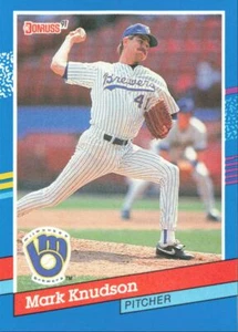1991 Donruss Baseball Mark Knudson Milwaukee Brewers #328 - Picture 1 of 2