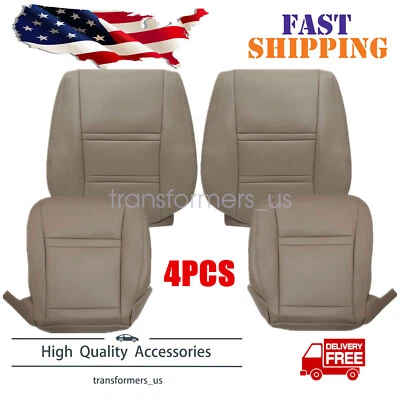 Capa de assento de couro bronzeada para motorista e passageiro 1996 1997 Toyota Land Cruiser - Imagem 1 de 4