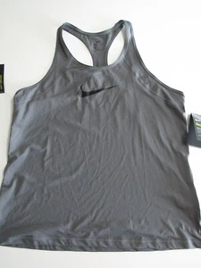 Nike Dri Fit Damen Pro Slim Fit Tank Tops XL grau neu mit Etikett - Bild 1 von 3