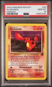 PSA 10 GEM MINT Glumanda Team Rocket 50/82 German Pokemon Card - Picture 1 of 2