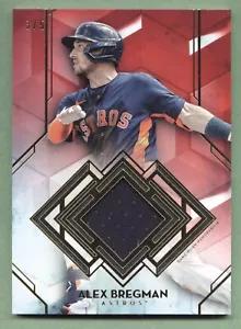 2020 DIAMOND ICONS ALEX BREGMAN #3/5 GAME USED PATCH RED PARALLEL ASTROS SSP - Picture 1 of 2