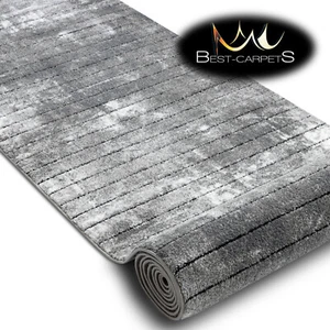 Modern AMAZING structural Runner COZY Raft Lines grey white 60-120cm long RUGS - Picture 1 of 6