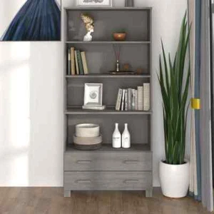 vidaXL Credenza HAMAR in Legno Massello di Pino Grigio Chiaro - Foto 1 di 1