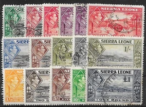 SIERRA LEONE SG188/200 1938-44 ENDGÜLTIGES SET GEBRAUCHT (p) - Bild 1 von 1