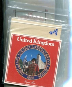 1985 1986 1987 GREAT BRITAIN 7 COIN GEM BU SET ORGINAL LOT - Picture 1 of 1