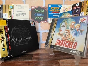 Sega Saturn SS Snatcher Policenauts Lot 2 Konami JP w/Box Instructions Sticker - Picture 1 of 21