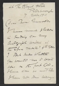 John Isaac Richardson (1836-1913), artist - autograph letter signed - Foto 1 di 2