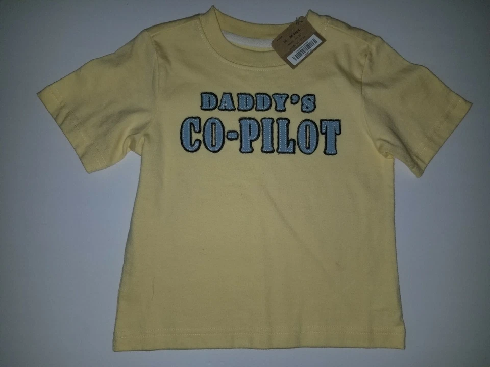 Camiseta Día del Padre Niños Talla 2T Meses Crazy 8 Daddy's Co-Pilot Foto 1 de 3