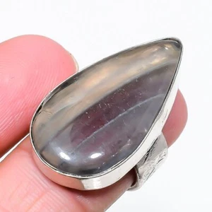 Fluorite Gemstone 925 Sterling Silver Jewelry Ring Size 6.5 v399 - Picture 1 of 6