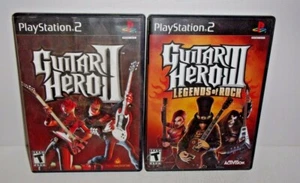Sony Playstation 2 - 2 Disk Lot Guitar Hero II & Guitar Hero III Legends Of Rock - Picture 1 of 3