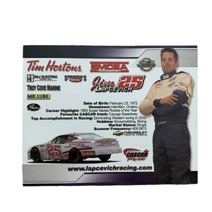 Autographed Jim Lapcevich CASCAR Poster Tim Hortons Chevrolet Monte Carlo - Bild 1 von 5