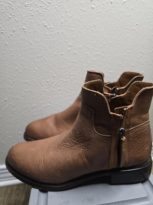 Botines de cuero FRANCO SARTO para mujer marrón puntada superior ribete Moto-Halford 9 M Foto 1 de 4