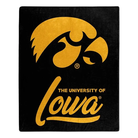 Iowa Hawkeyes NCAA 50" x 60" Signature Raschel Throw Blanket Cover