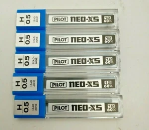 Pilot NEO-XS PL-5 Black Pencil Lead .05x60mm H  6 Tubes of 12 Leads - Picture 1 of 4