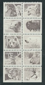 Scott #1880/9... 18 Cent...American Wildlife...Bklt Pane of  10 - Picture 1 of 1