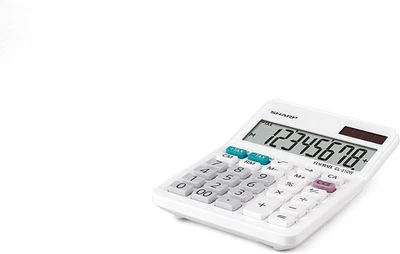 Sharp El310w B 8 Digit Desktop Calculator White EL-310W B - Image 1 of 3