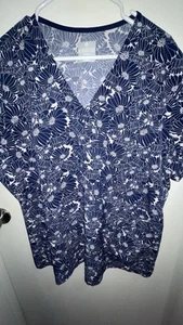  Medcouture Prints Women's 2XL Scrub Top EUC - Picture 1 of 3