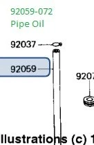 Kawasaki OEM Oil Pipe 92059-072 Foto 1 de 1