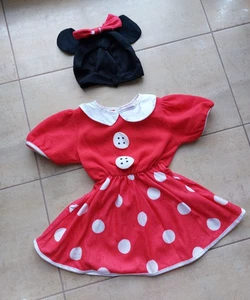 2 tlg Kinder Kostüm Minie Mouse Maus Gr 2 - 3 Jahre Fasching Karneval verkleiden - Bild 1 von 7