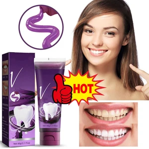 60g Purple Toothpaste for Teeth -Whitening V34 Color Corrector Teeth NEW. - Picture 1 of 20