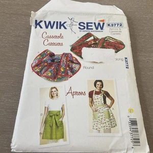Delantal Kwik Sew 3772 patrón de costura 2 vistas delantales 2 vistas cazuela portador - Imagen 1 de 4