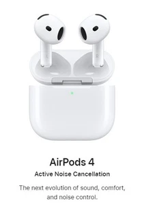 Real Brand New Apple AirPods (4th Generation) Active Noise Cancellation (ANC) - Zdjęcie 1 z 15