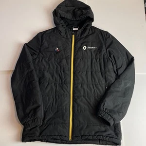 Le Coq Sportif Renault F1 Team Herren schwarz Full Zip wattierte Kapuzenjacke Größe L - Bild 1 von 10