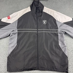 Vintage Las Vegas Raiders Jacket Mens XL NFL Football Full Zip Dunbrooke 90s - Bild 1 von 21