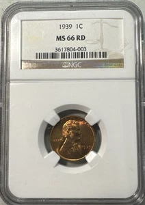 1939 Lincoln centesimo di grano NGC MS66RD 1C - Foto 1 di 4