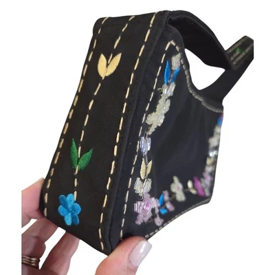 Cartera de Colección Y2K Bordada con Cuentas PVC Brazo Floral Tulipán  Foto 1 de 4