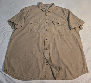 Camisa Relajada Carhartt Cambray Botón Para Hombre 3XL Manga Corta Beige S200 256 - Imagen 1 de 7