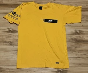 Vintage 2005 Nike Running Roma Ostia Black Tag Dri-Fit Shirt Mens Medium Y2K - Picture 1 of 7
