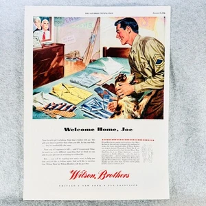 1946 Wilson Brothers Clothes Vintage Print Ad Veteran Return to Civilian Life - Picture 1 of 1