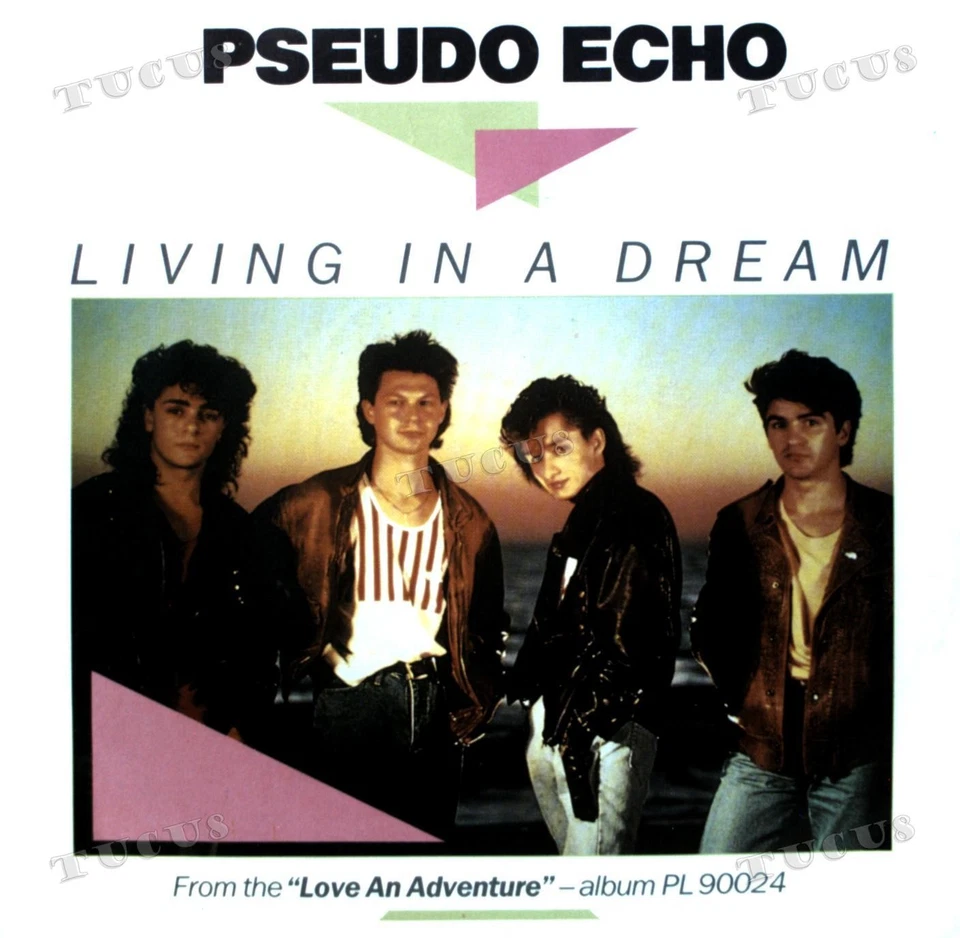 Pseudo Echo - Living In A Dream / Don't Go 7in 1986 (VG+/VG+) '* - Image 1 of 1