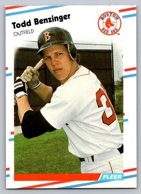 1988 Fleer #344 Todd Benzinger Boston Red Sox - Image 1 of 2