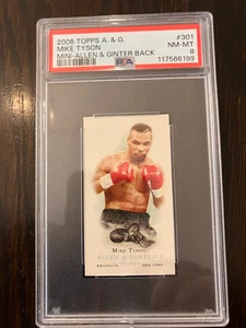 2006 Topps Allen & Ginter's Mini Ginter Back MIKE TYSON #301 PSA 8 Short Print - Picture 1 of 2