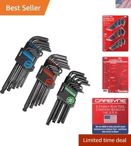 35-Piece Long Arm Allen Key Wrench Set, Metric/SAE/Torx - Picture 1 of 11