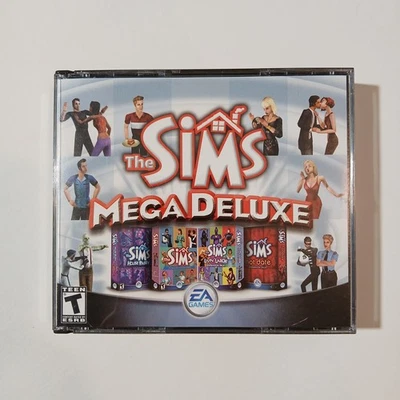Vintage 2004 The Sims Mega Deluxe PC Game Computer Video Game OG Case Untested - Image 1 of 4