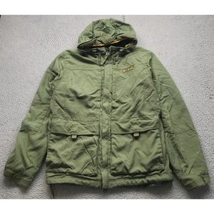 Vintage Abercrombie & Fitch Military Lined Parka Nylon Jacket Hoodie Mens Small - Picture 1 of 17